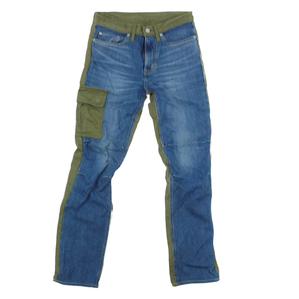 HYSTERIC GLAMOUR ヒステリックグラマー 02173AP16 デニム ドッキング 再構築 カーゴ パンツ インディゴブルー系 28【中古】 HYSTERIC GLAMOUR ヒステリックグラマー 02173AP16 デニム ドッキング