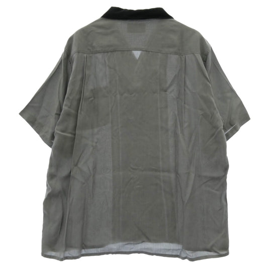 WACKO MARIA ワコマリア two tone 50's shirt ツートン 半袖 オープンカラー シャツ グレー系 XL【中古】
