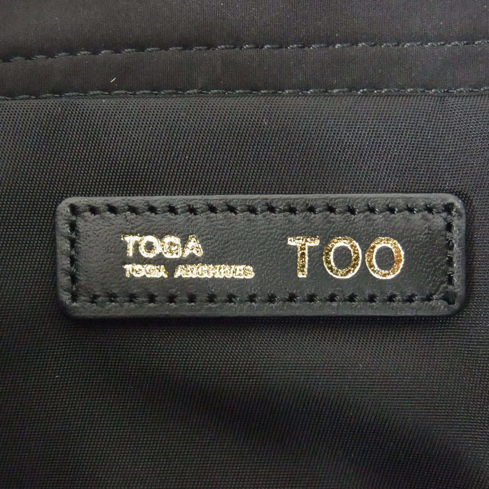 TOGA トーガ TZ242-AG962 TOO トゥー SQUARE TIP TOTE BAG スクエア チップ トートバッグ ブラック系【中古】