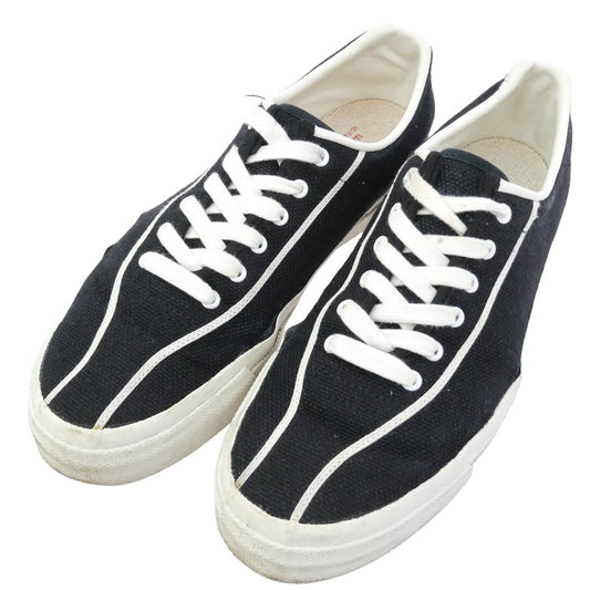 ANATOMICA アナトミカ WAKOUWA ワクワ キャンバス デッキシューズ ブラック系 ホワイト系 24.5cm【中古】