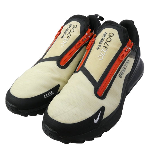 NIKE ナイキ CU5732-030 Air Max 270 Golf Shield Black Team Orange White エアマックス270 ゴルフ シールド ブラック チームオレンジ ホワイト スニーカー ベージュ系 ブラック系 27.5cm【中古】