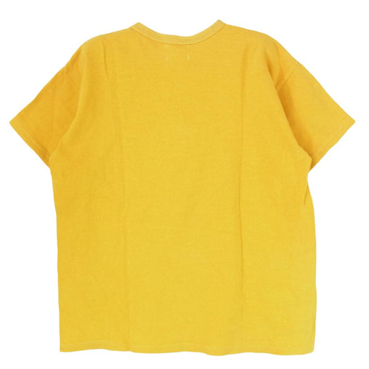 The REAL McCOY'S ザリアルマッコイズ JOE McCOY ジョーマッコイ RED CROWN GASOLINE プリント Tシャツ イエロー系 38【中古】