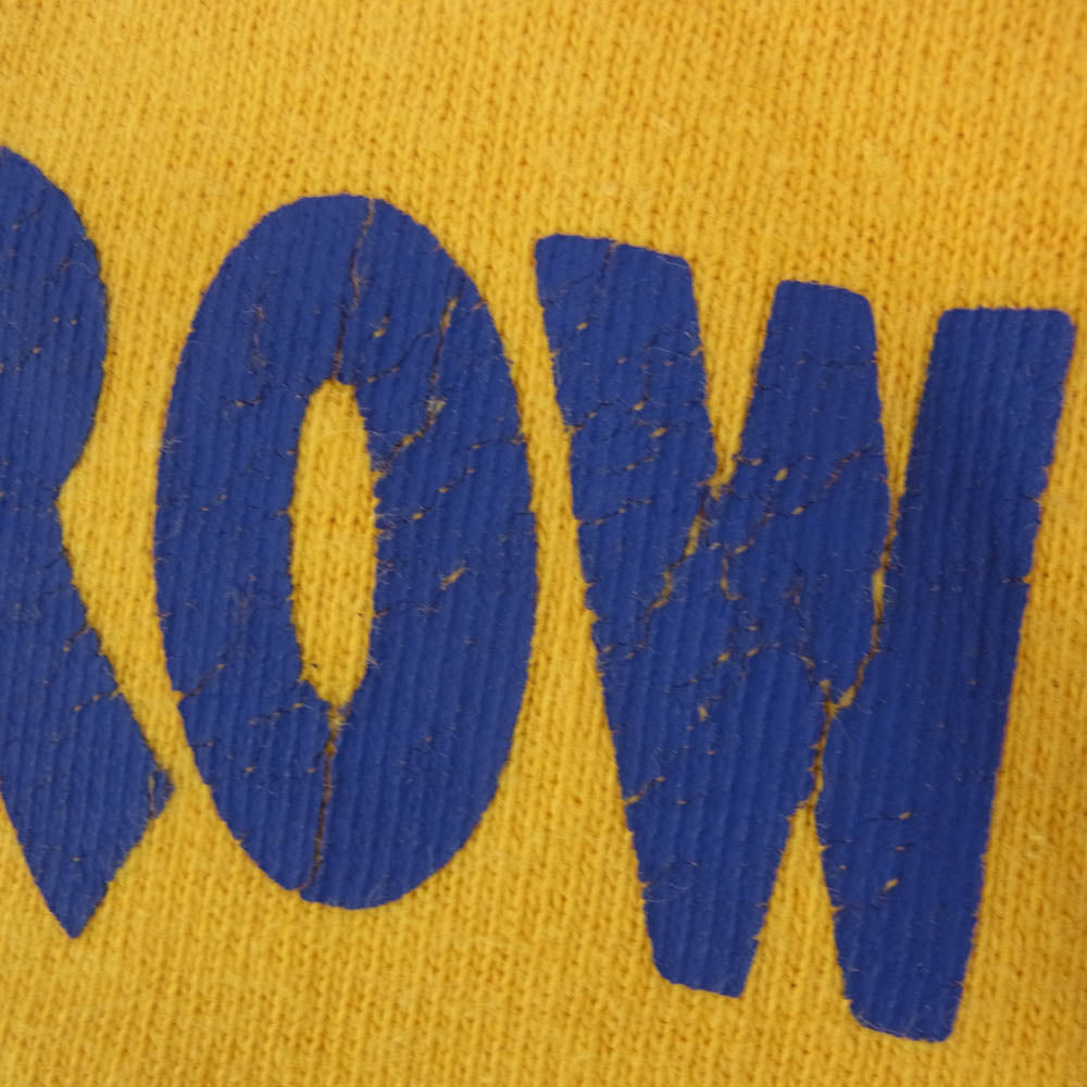 The REAL McCOY'S ザリアルマッコイズ JOE McCOY ジョーマッコイ RED CROWN GASOLINE プリント Tシャツ イエロー系 38【中古】