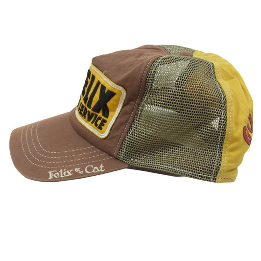 TOY'S McCOY トイズマッコイ FELIX AUTO SERVICE CAP フィリックス メッシュ キャップ 帽子 ブラウン系【中古】