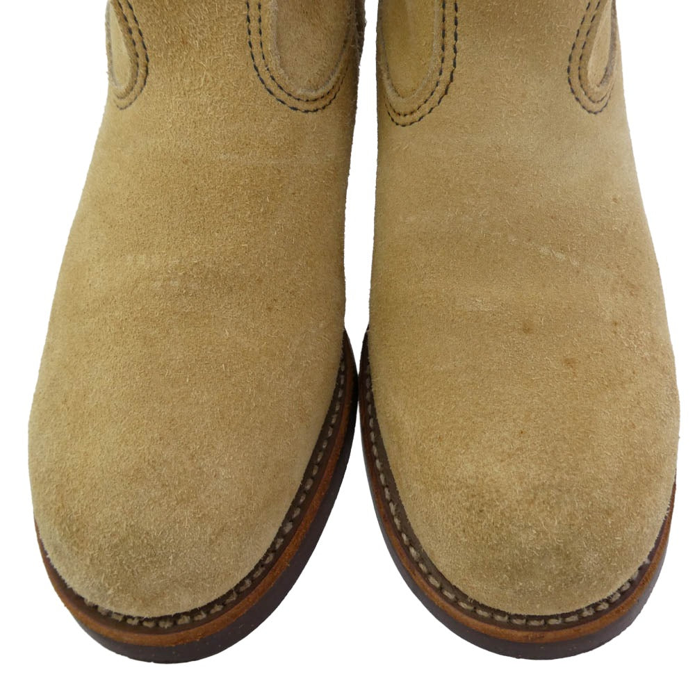 RED WING レッドウィング 8288 PT91 PECOS スチールトゥ ペコス タン ラフアウト スエード ブーツ ライトブラウン系 ベージュ系 US7E【中古】