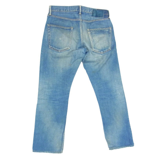 VISVIM ビズビム 15SS 0115105005012 01 SLIM DMDG-5 SOCIAL SCULPTURE DENIM スリム ダメージ5 ソーシャルスカルプチャー デニム ユーズド加工 デニムパンツ インディゴブルー系 W32【中古】