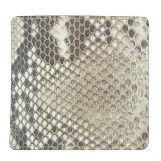VISVIM ビズビム 0121403003007 CARD CASE SNAKE SKIN NATURAL スネーク スキン カードケース ブラウン系【極上美品】【中古】
