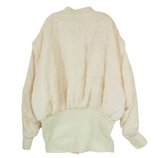 シングスザットマター 0582TM0190P ORIGINAL JACQUARD MA-1 BLOUSON キルティング リブ ロングブルゾン ジャケット オフホワイト系 F【中古】