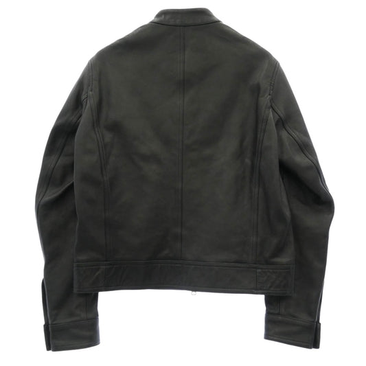 EMMETI エンメティ 24-18-0351-832 BEAMS別注 JURI ユリ ラムスキン レザー シングル ライダース ジャケット ブラック系 46【中古】