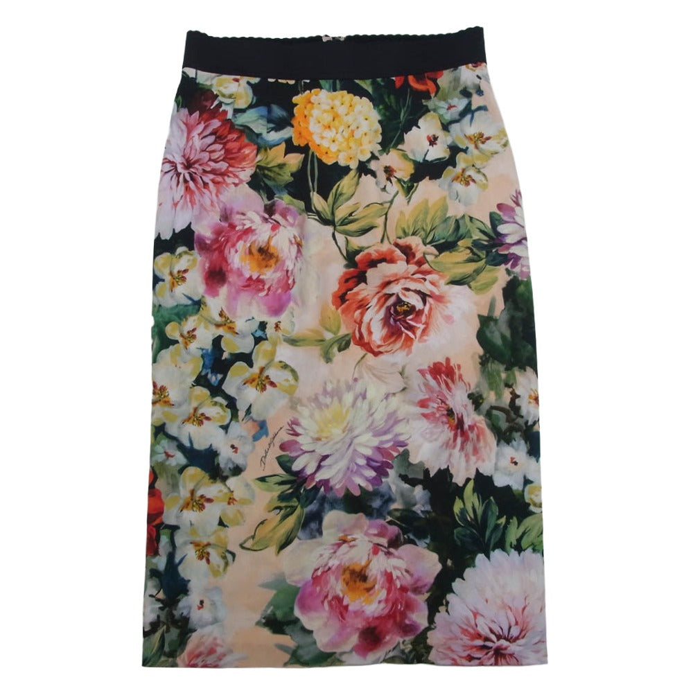 極美品DOLCE&GABBANA ドルチェ&ガッバーナ 花柄 スカート　44 DOLCE&GABBANA ドルチェアンドガッバーナ イタリア製 花柄 スカート