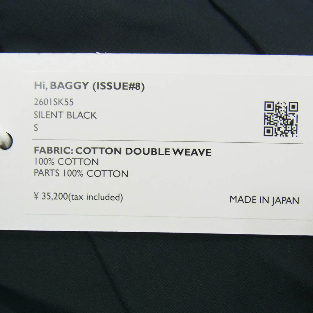 SHINYAKOZUKA シンヤコヅカ 2601SK55 COTTON DOUBLE WEAVE コットン ダブル ウェーブ ハイバギー パンツ ブラック系 S【美品】【中古】