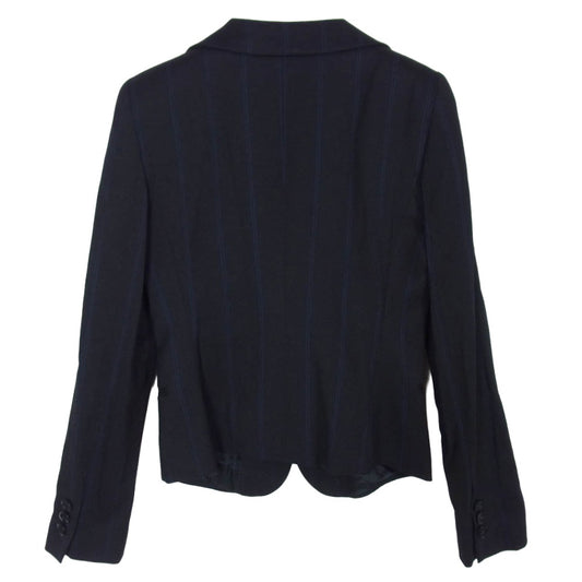 Emporio Armani エンポリオ・アルマーニ 1B ピークドラペル テーラード ジャケット ブラック系 38【中古】