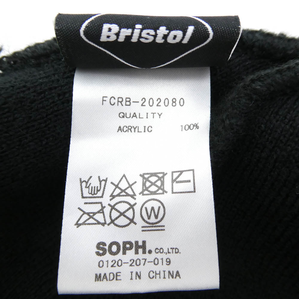 F.C.R.B. エフシーアールビー 20AW FCRB-202080 F.C.Real Bristol FCRB エフシーレアルブリストル × NEW ERA ニューエラ BIG LOGO CUFF KNIT ビッグ ロゴ ビーニー ニット帽 帽子 ブラック系【中古】