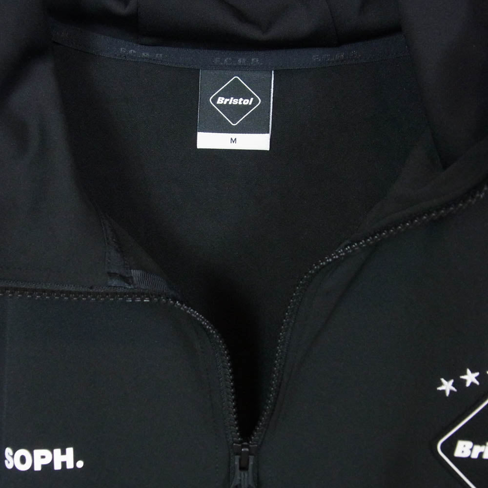 F.C.R.B. エフシーアールビー 24SS FCRB-240003 F.C.Real Bristol FCRB エフシーレアルブリストル PDK HALF ZIP HOODED TOP ハーフジップ フーデッド トップ トラック ジャケット ブラック系 M【中古】