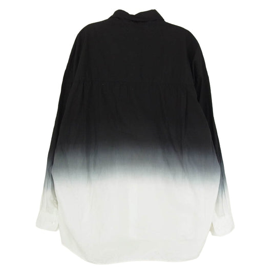GRAPHPAPER グラフペーパー 24SS GM241-50001C Broad L/S Oversized Regular Collar Shirt ブロード オーバーサイズド グラデーション レギュラーカラー 長袖 シャツ ブラック系 1【中古】