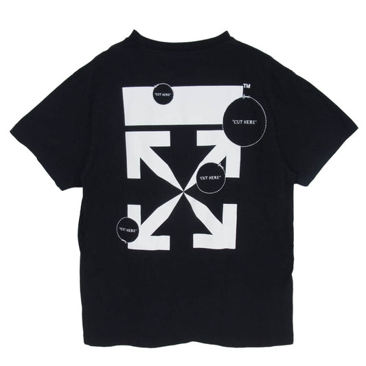 OFF-WHITE オフホワイト OMAA038F20FAB008 ロゴ プリント 半袖 Tシャツ ブラック系 XS XXS【中古】