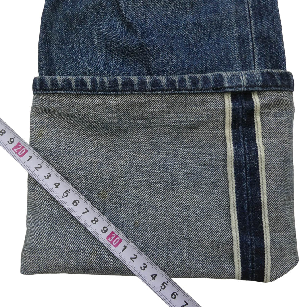 CHROME HEARTS クロムハーツ(原本無) クロスボールボタン ボタンフライ ホースシューボタン デニム パンツ インディゴブルー系 32【中古】