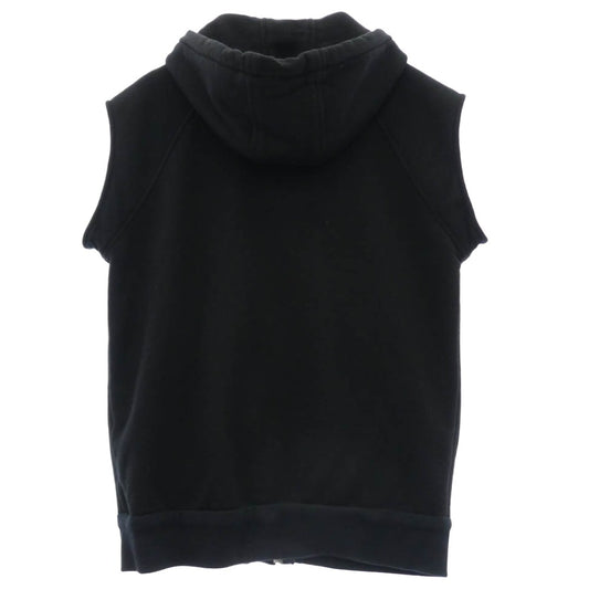 CHROME HEARTS クロムハーツ(原本無) LI'L PUDGE SS プラスレザーパッチ ダガージップ ノースリーブ パーカー フーディー ブラック系 M【中古】