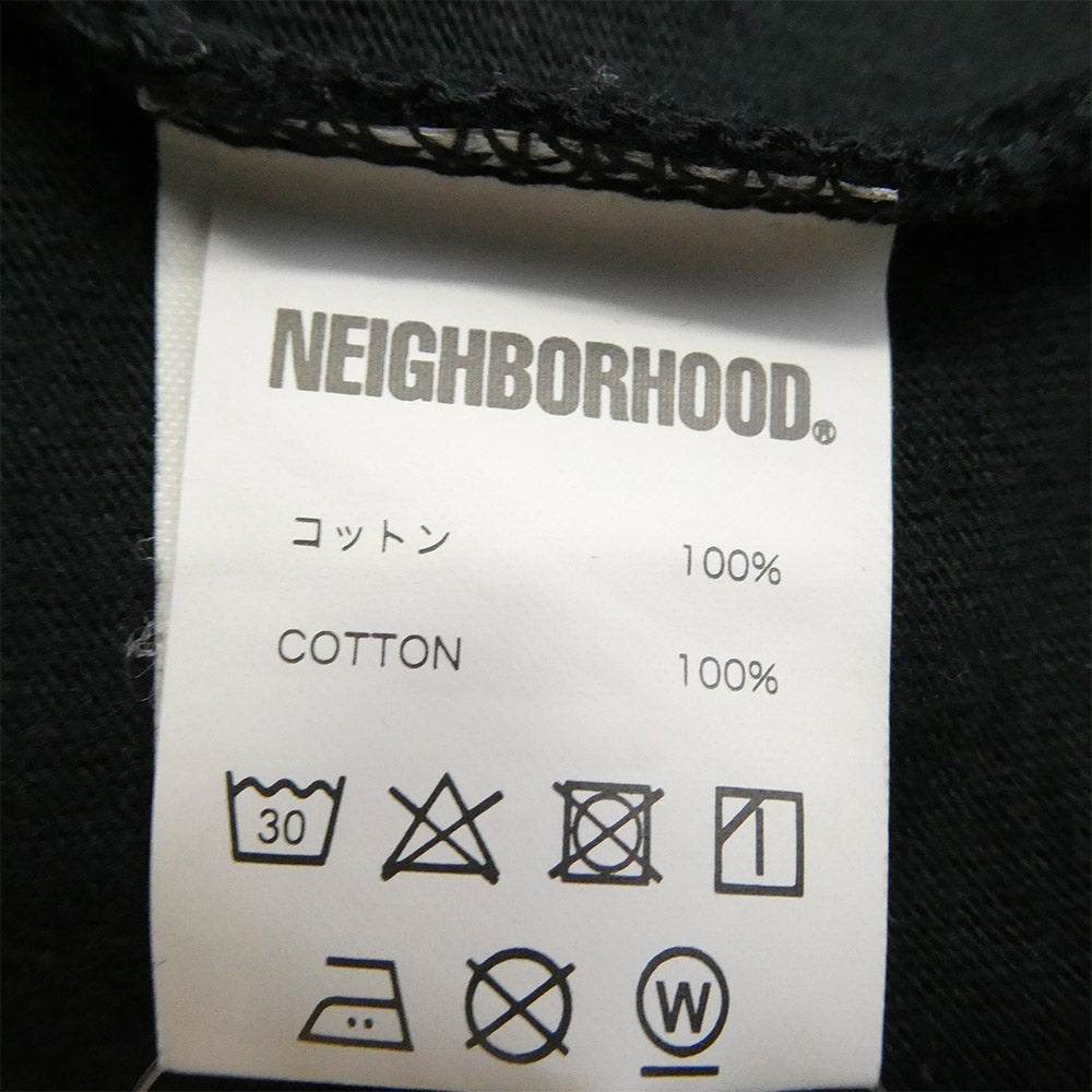 NEIGHBORHOOD ネイバーフッド 22AW 222PCNH-LT06 NH TEE-6 LS . CO ロンT Tシャツ ロゴプリント ブラック系 S【中古】