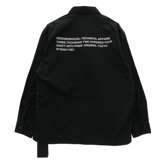 NEIGHBORHOOD ネイバーフッド 23AW 232TSNH-SHM01 CLASSIC WORK SHIRT ロゴパッチ クラシック ワークシャツ ブラック系 S【美品】【中古】