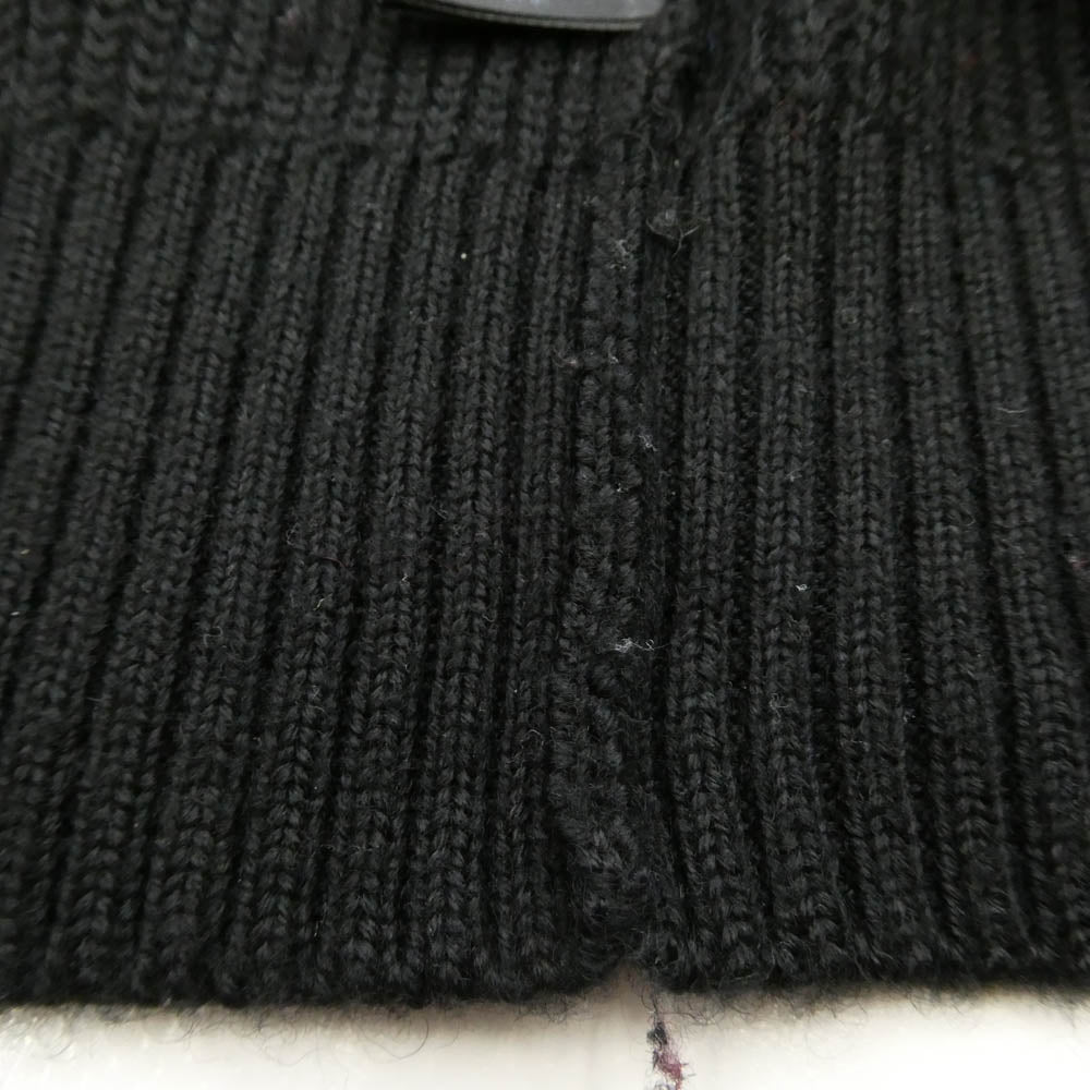 HYSTERIC GLAMOUR ヒステリックグラマー 02183NS11 FELT LOGO RIB-KNIT SWEATER HYSロゴ リブニット セーター ブラック系 M【中古】