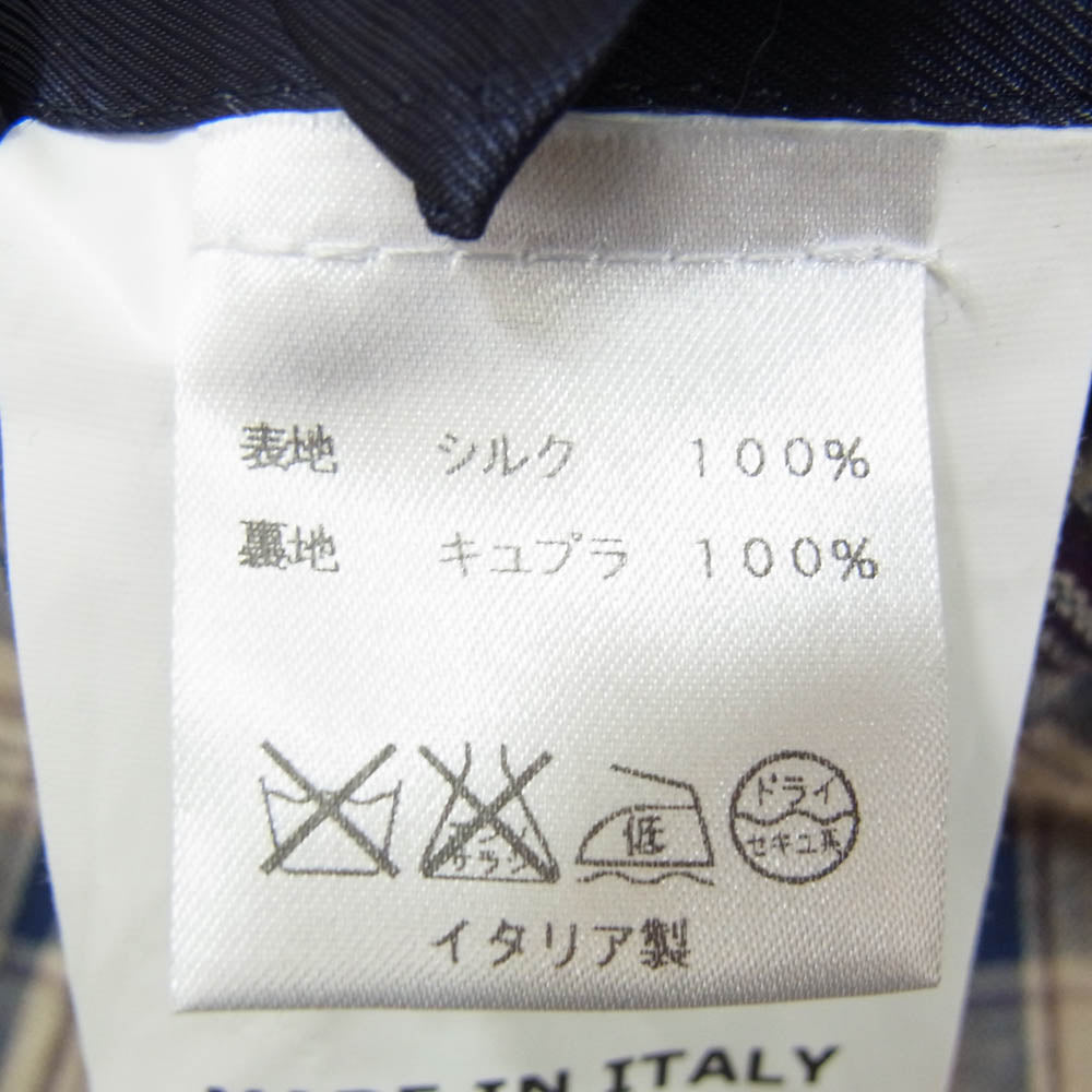 デ ペトリロ シルク100% 段返り 2B チェック テーラード ジャケット マルチカラー系 42【中古】