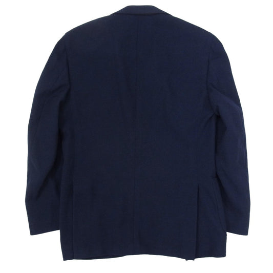 LARDINI ラルディーニ JK.69 ブートニエール付き ウール レーヨン シングル テーラード ジャケット ネイビー系 44【中古】