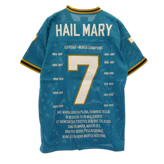 Supreme シュプリーム 14AW Hail Mary Football Top ヘイル メアリー メッシュ フットボール トップ 半袖 Tシャツ ブルー系 M【新古品】【未使用】【中古】