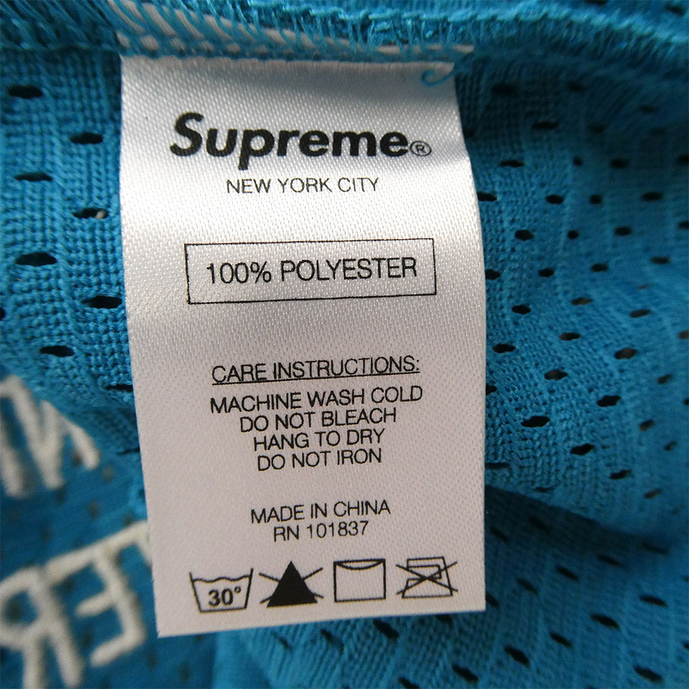 Supreme シュプリーム 14AW Hail Mary Football Top ヘイル メアリー メッシュ フットボール トップ 半袖 Tシャツ ブルー系 M【新古品】【未使用】【中古】