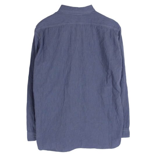 WAREHOUSE ウエアハウス DUCK DIGGER ダックディガー ダブルフロントポケット ウォバッシュ ストライプ 長袖 シャツ グレー系 42【中古】