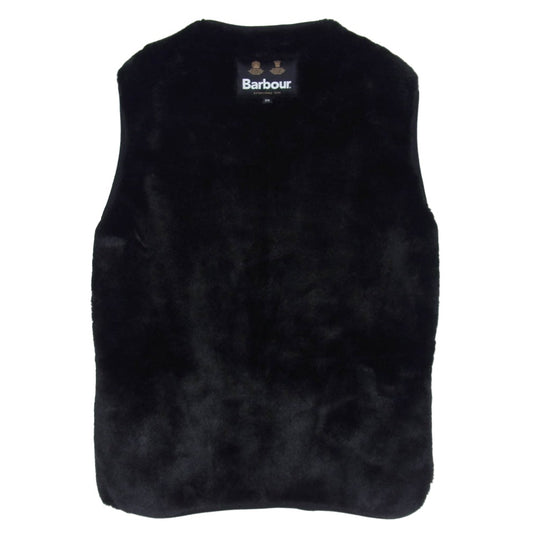 Barbour バブアー 232MLI0035 SL Fur Liner アクリルファーライナー フロントジップ ファー ライナー ベスト スリム フィット ブラック系 36【美品】【中古】