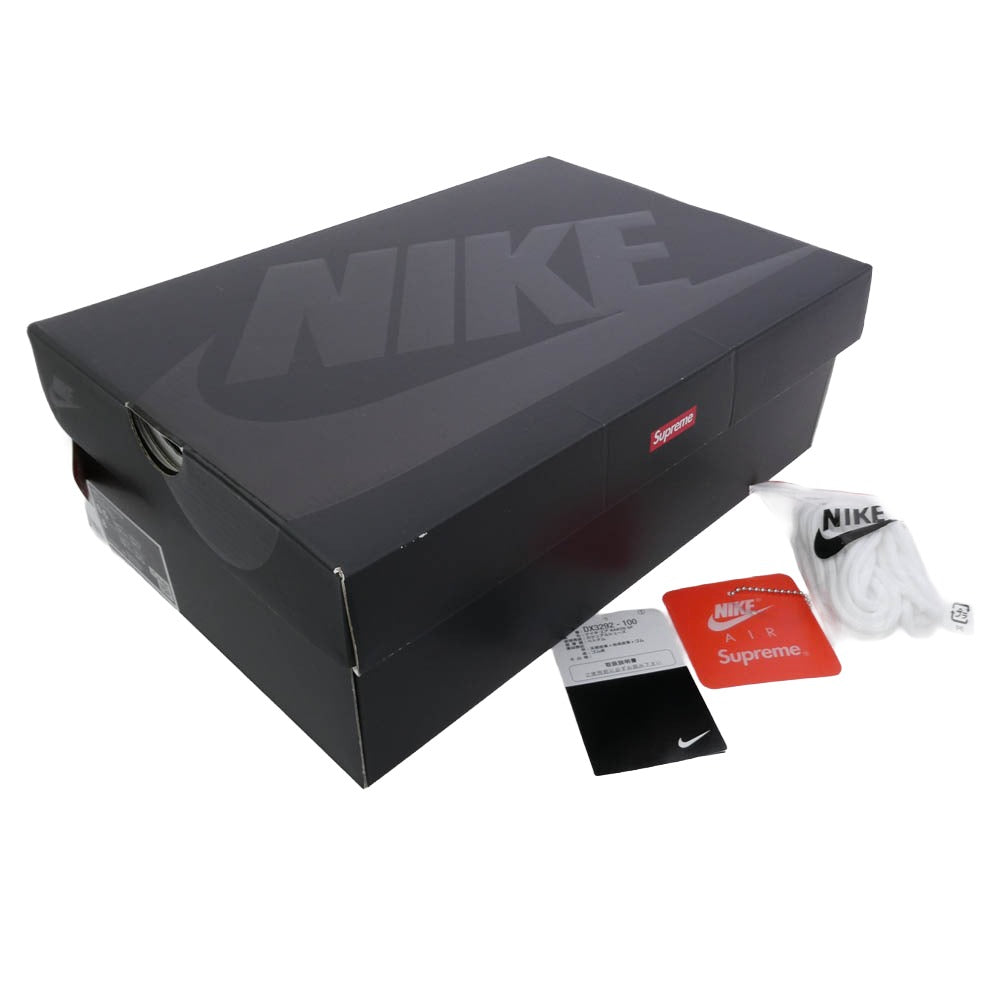 Supreme シュプリーム DX3292-100 × Nike Air Bakin White/Amarillo ナイキ エアベイキン ホワイト アマリロ スニーカー ホワイト系 24.5cm【中古】