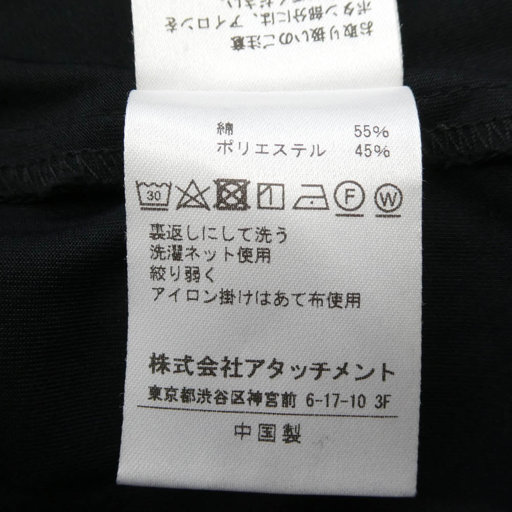 ATTACHMENT アタッチメント AG21-032 イゲージプレーティング 天竺 テーラードジャケット ブラック系 3【中古】