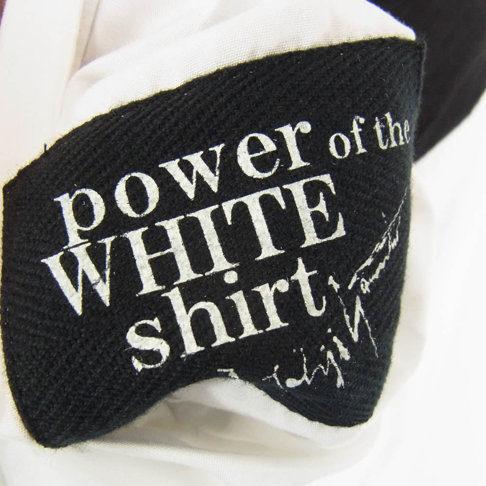 Yohji Yamamoto POUR HOMME ヨウジヤマモトプールオム 23AW HJ-B73-515 power of the WHITE shirt パワー オブ ザ ホワイトシャツ リバーシブル 白黒使いスペアカラー ブラウス 長袖 シャツ ブラック系 サイズ表記無【中古】