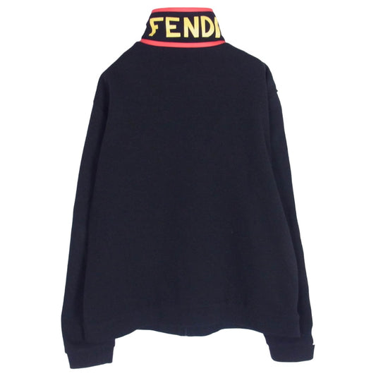 FENDI フェンディ 17AW FY0848 SJQ ワッペンデザイン サイドライン トラックジャケット ブラック系 52【中古】