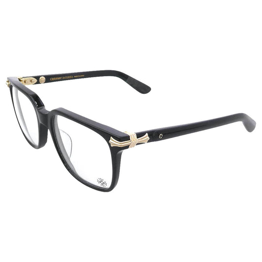 CHROME HEARTS クロムハーツ(原本無) 純正アイウェアクロス付属 THIRST TRAP BK/GP サーストトラップ ゴールドプレーティング アイウェア 眼鏡 ブラック系 55□19-146【中古】