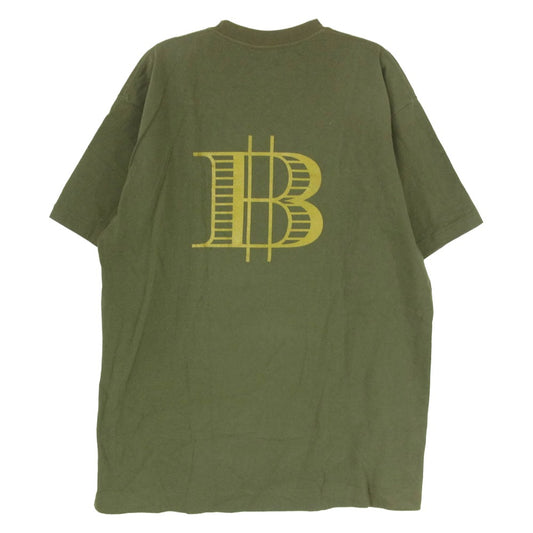 A BATHING APE アベイシングエイプ 旧タグ ロゴプリント 半袖 Tシャツ カットソー カーキ系 L【中古】