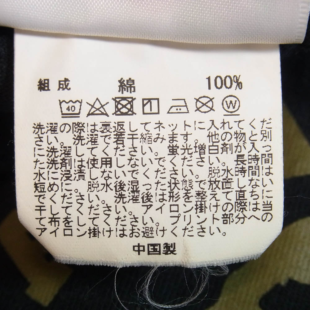 A BATHING APE アベイシングエイプ カモ ロゴプリント 半袖 Tシャツ カットソー ブラック系 XL【中古】