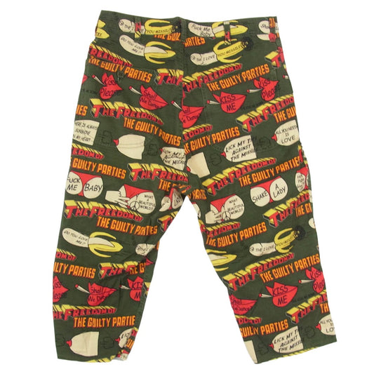 WACKO MARIA ワコマリア カットオフ 総柄 ワーク パンツ カーキ系 S【中古】