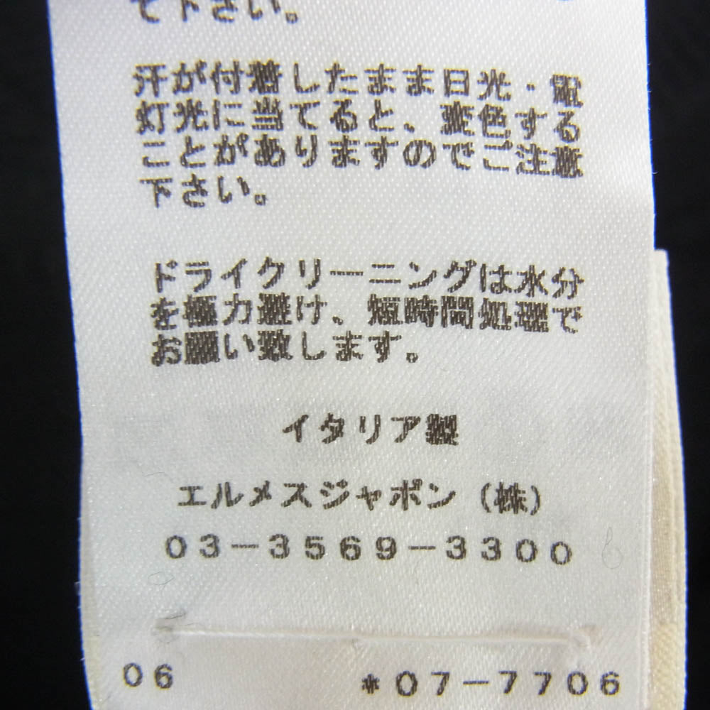 HERMES エルメス H柄 クルーネック ウール ニット セーター ブラック系 36【中古】