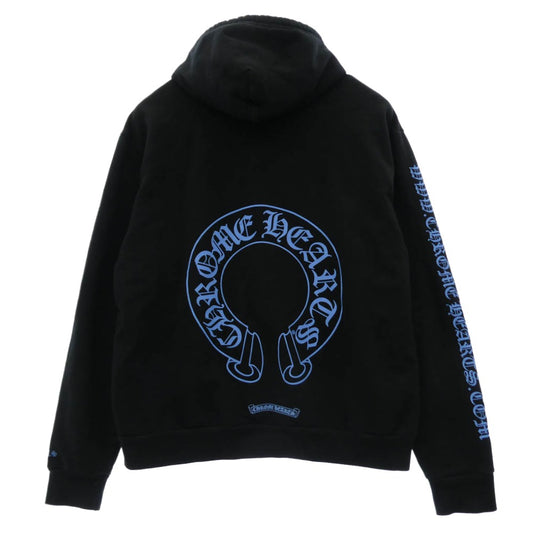 CHROME HEARTS クロムハーツ(原本無) SWTSHRT PLVR オンライン限定 袖ロゴプリント プルオーバーパーカー ブラック系 M【中古】