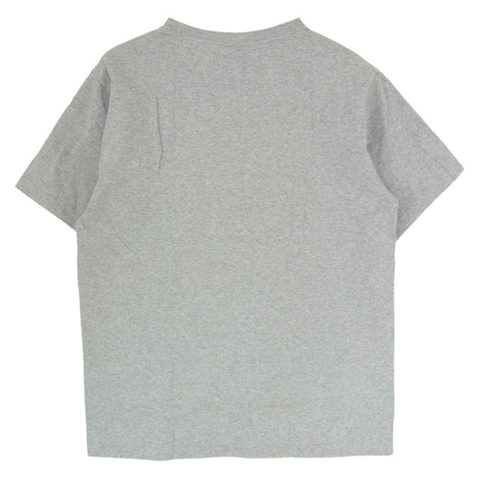 A BATHING APE アベイシングエイプ ワッペン ドットポケット 半袖 Tシャツ カットソー グレー系 L【中古】