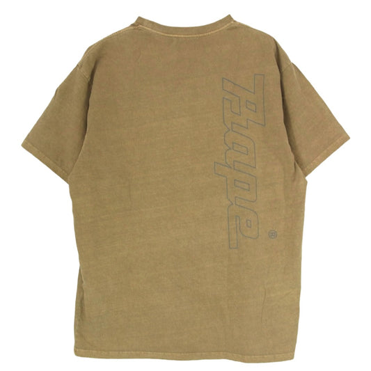 A BATHING APE アベイシングエイプ BAPE ロゴプリント ポケット 半袖 Tシャツ カットソー ブラウン系 M【中古】