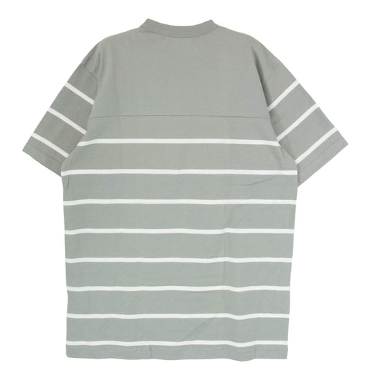 A BATHING APE アベイシングエイプ ボーダー 半袖 Tシャツ カットソー グレー系 L【中古】