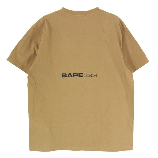 A BATHING APE アベイシングエイプ BAPE ロゴプリント 半袖 Tシャツ カットソー ブラウン系 M【中古】