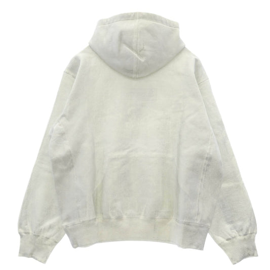 Supreme シュプリーム 24SS x MM6 Maison Margiela エムエムシックス メゾンマルジェラ Foil Box Logo Hooded Sweatshirt フォイル ボックス ロゴ フーデッド スウェットシャツ フーディー パーカー ホワイト系 シルバー系 M【極上美品】【中古】