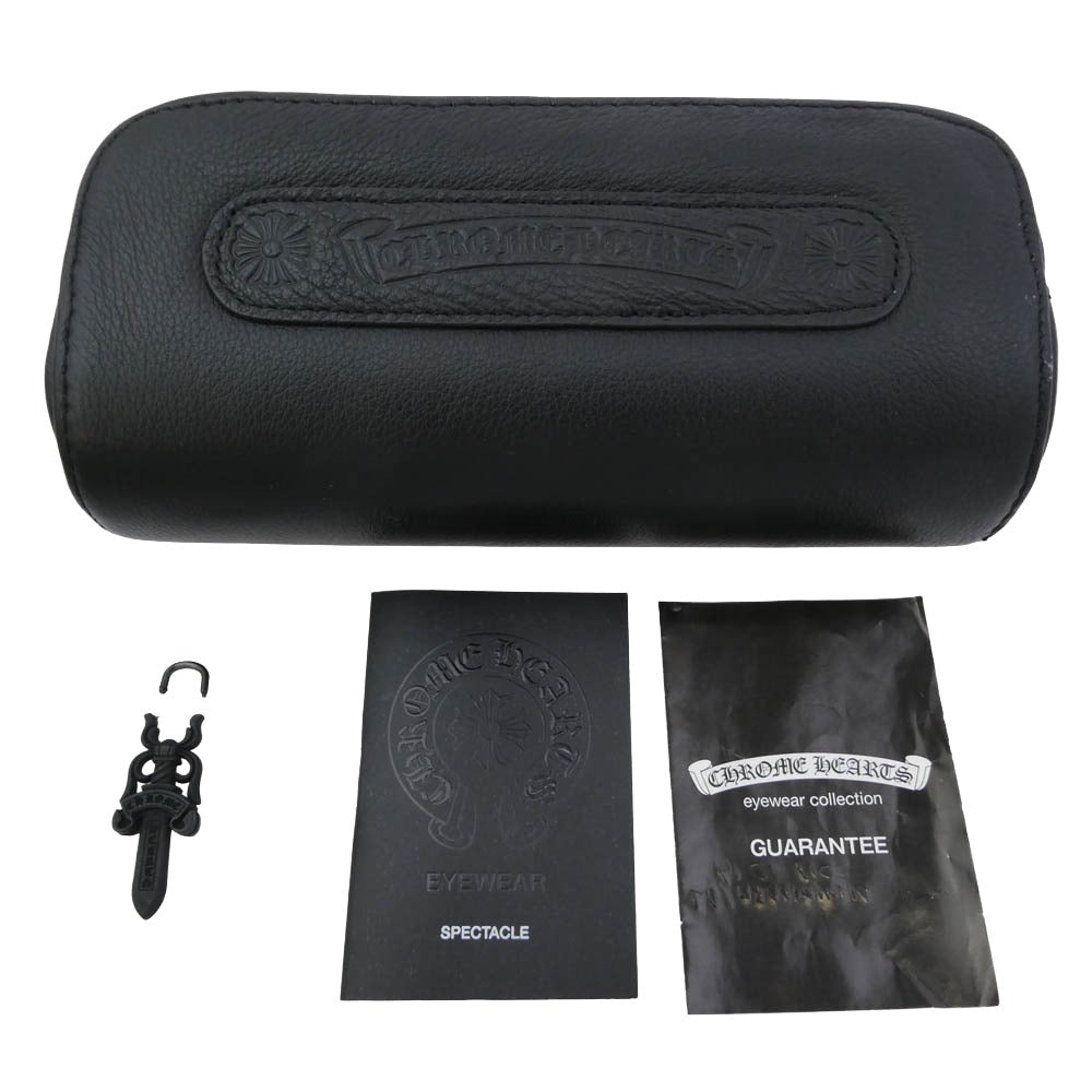 CHROME HEARTS クロムハーツ(原本無) CORNHAULASS-A サイドCHクロス 眼鏡 メガネ アイウェア フレーム:ブラック 58□17-148【中古】