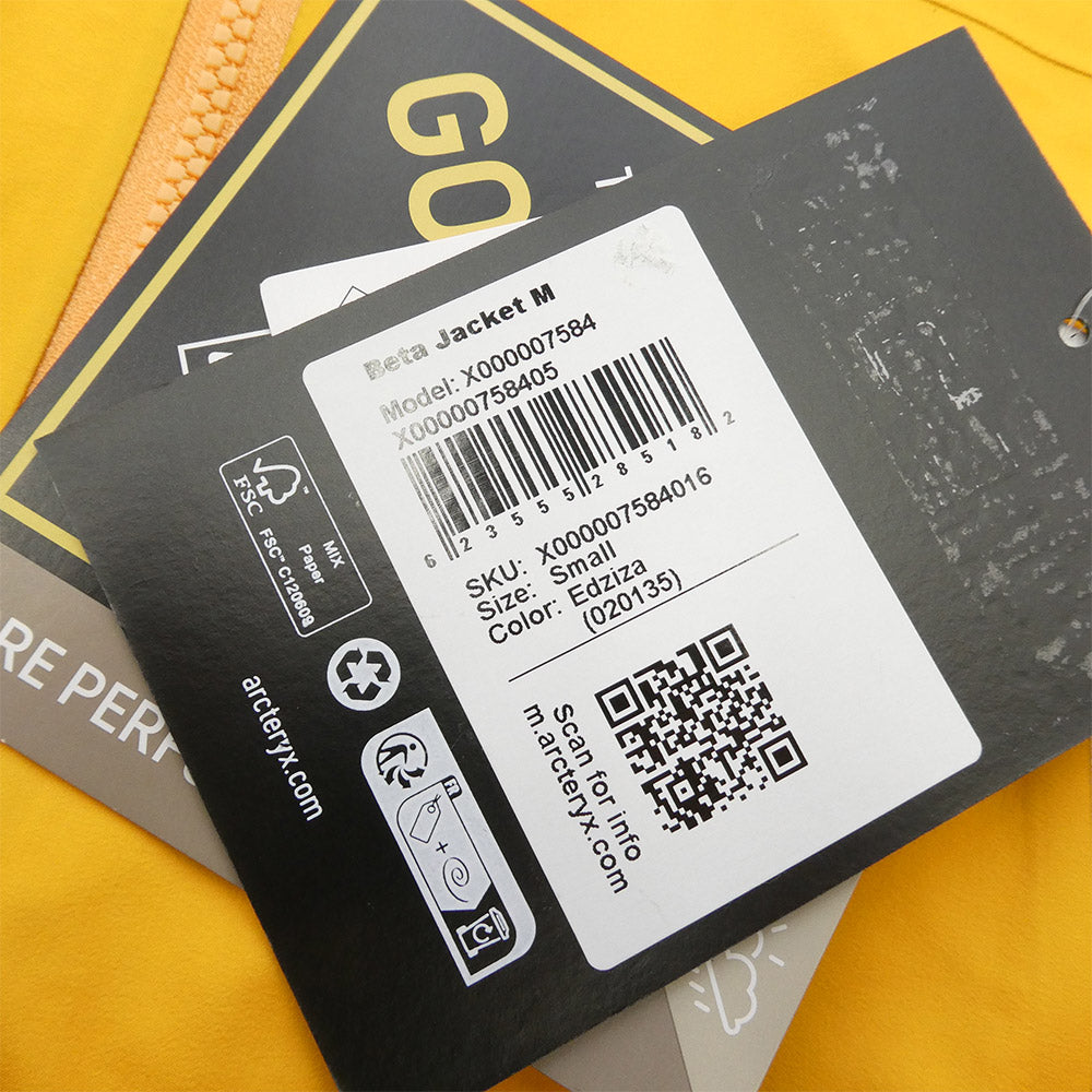 ARC'TERYX アークテリクス X000007584 Beta Jacket GORE-TEX ゴアテックス ベータ ジャケット イエロー系 S【美品】【中古】