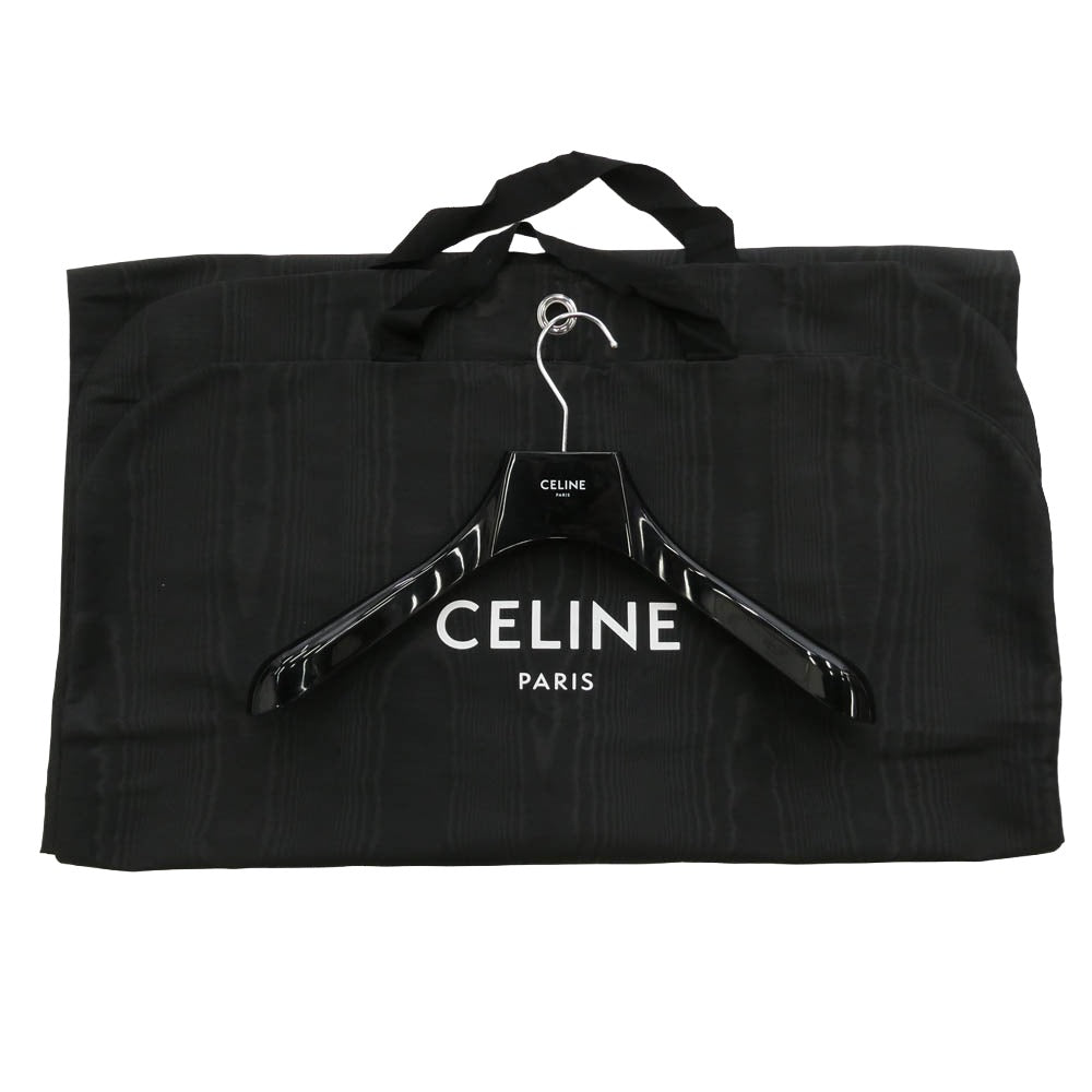 CELINE セリーヌ 2V25X154W-09AJ Short Mods Jacket In Wool Gabardine ノーカラー ショート モッズジャケット ウールギャバジン グレー系 46【美品】【中古】