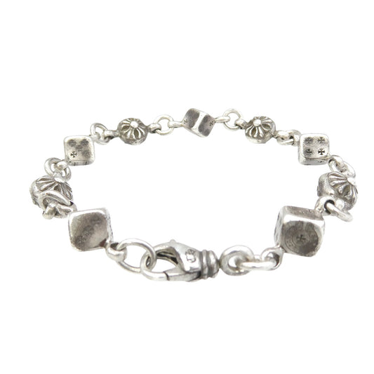 CHROME HEARTS クロムハーツ(原本無) DICE NO1 CRSBL 9LINK ダイス クロスボール ブレスレット シルバー系【中古】